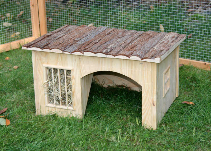 Maison pour rongeur avec râtelier à foin Nature