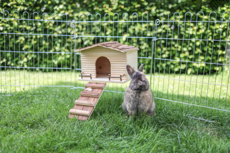 Nagerhaus mit Gitterbefestigung Nature