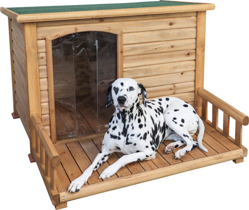 Niche pour chien avec terrasse