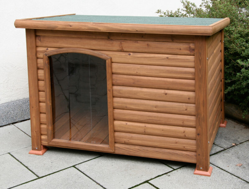 Niche pour chien avec terrasse