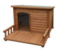 Niche pour chien avec terrasse