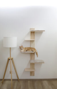 Wall-Mounted Cat Tree Timber