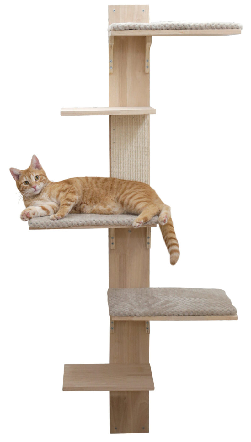 Wall-Mounted Cat Tree Timber