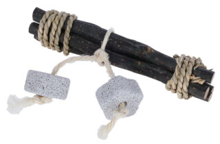 Bois à jouer et à grignoter avec de la pierre de lave