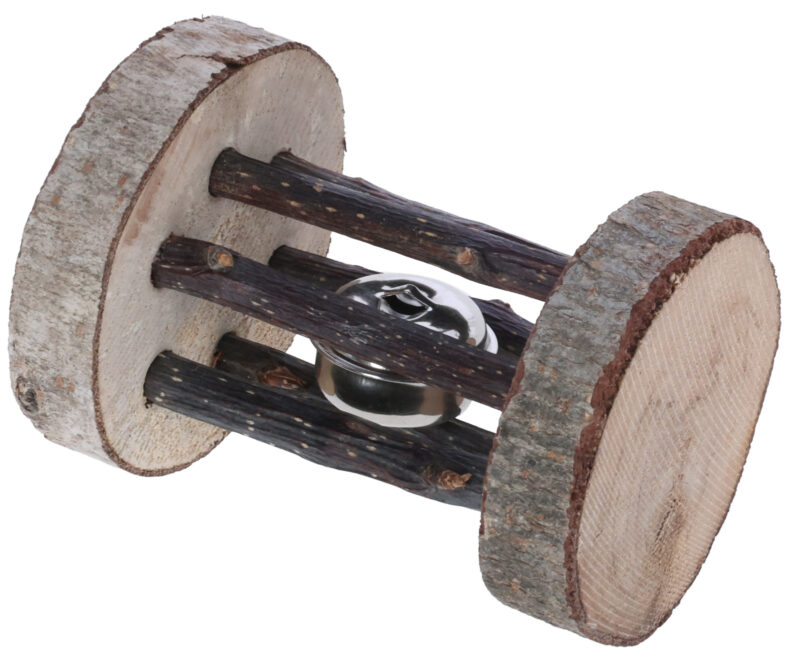 Rouleau à jouer et à grignoter avec une clochette